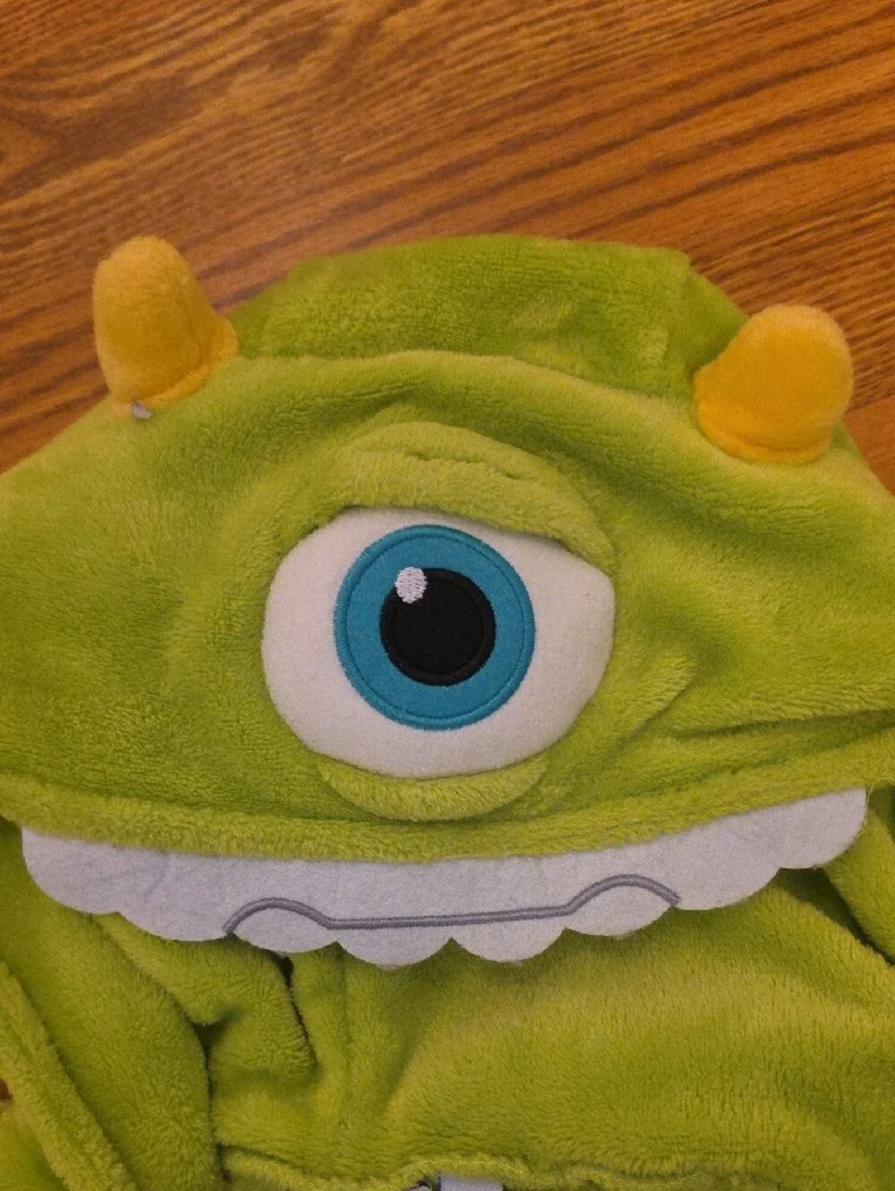 Disney Monsters Inc Hooded One-Piece Footie Pajamas Size 12 Years Old